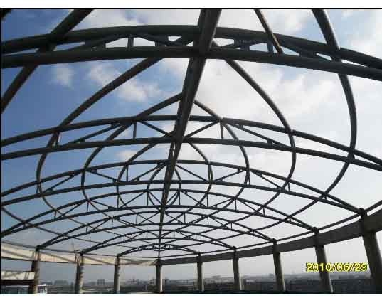 普兰店中煤朔州宾馆管桁架工程